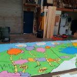 Seuss backdrop 19.5'w x 10'h