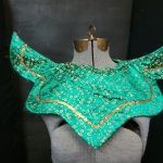 green _ gold floral collar