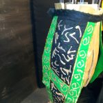 green, black _ gold double tab w_belt side