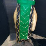 green, black _ gold long tab w_belt