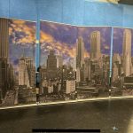 city skyline panels