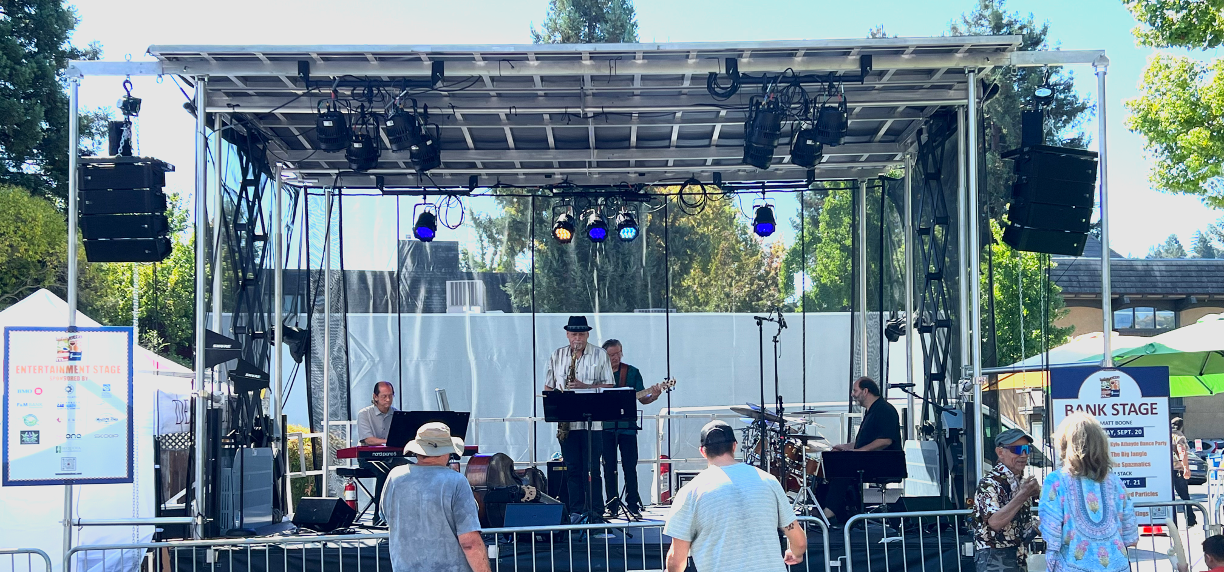 Lafayette Art & Wine Festival 2025. Band Name: Charged Particles